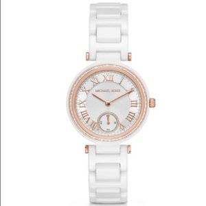 Michael Kors Women's Crystal White Ceramic Watch